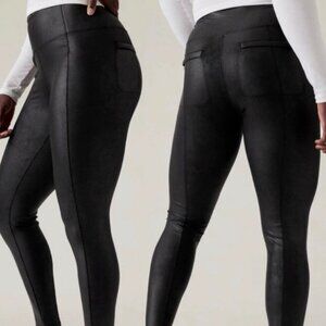 Athleta Women's Black Delancey Gleam Leggings, Size L